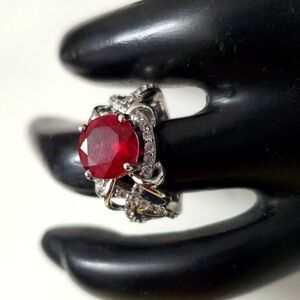 Sterling Silver 925 Sapphire Artistic Ring